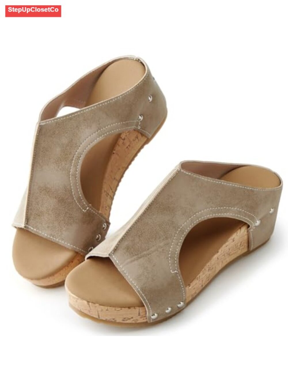 Women's Wedge Sandals Thick Sole Non-slip Orthotic Platform Slides Casual Summer